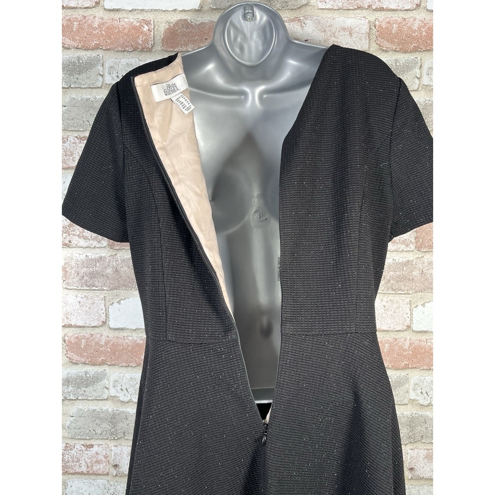 Belle Badgley Mishka Black Dress Size 10 Skater Fit‎ & Flare Lace Front - Picture 4 of 10